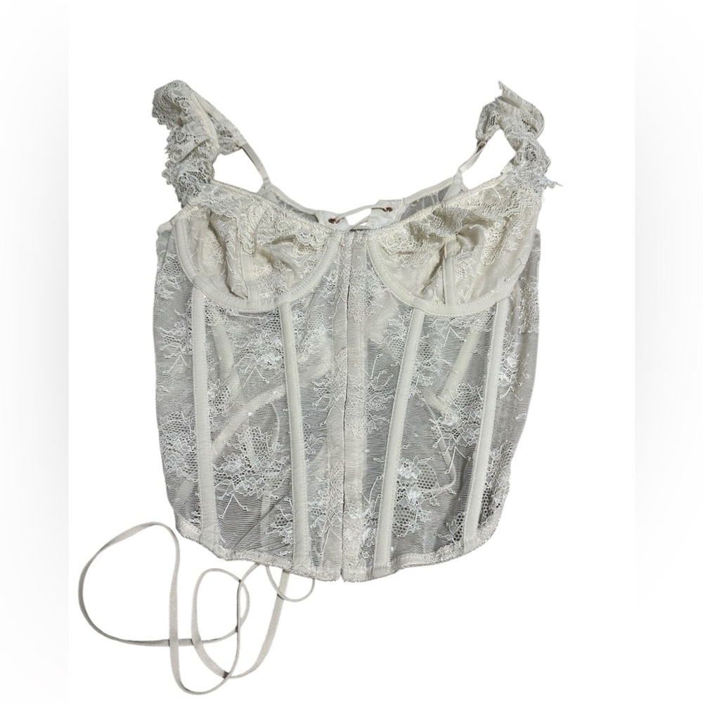 Out From Under UO Elegant Lace Corset with Hook Closures L